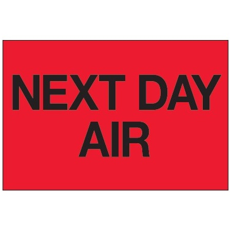 Bsc Preferred 2 x 3'' - ''Next Day Air'' Fluorescent Red Labels BUY00019706